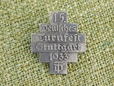 Abzeichen / Tagungsabzeichen 15. Turnfest Stuttgart 1933!