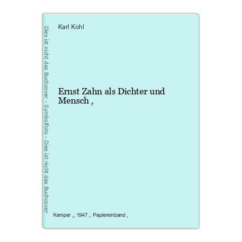 Ernst zahn als dichter und - ernst,