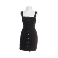 H&M, Latzkleid, Größe: 36, Schwarz, Baumwolle/Polyester/Elasthan, Einfarbig #KEr