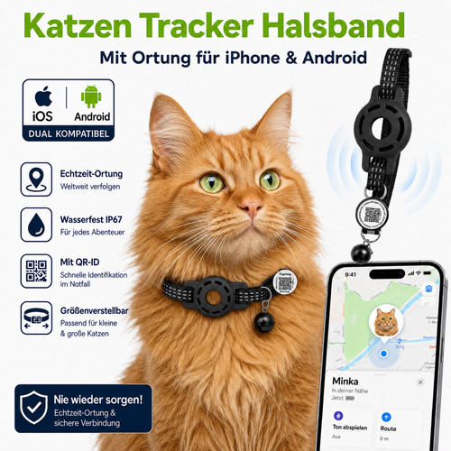 Katzen tracker halsband - tracker,