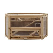 Hamsterkäfig aus Holz und Plexiglas Natur Pur für Ihren kleinen Nager Nagerkäfig