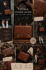 Antiker Leder Schulranzen