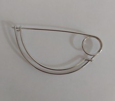 Schmucknadel Ziernadel Tuchnadel Kiltnadel Metall Broschennadel halbrund