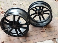 4 Alu-Felgen,  schwarz, 2 x