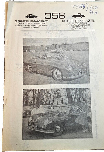 Porsche 356 katalog - porsche,