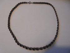 SCHÖNE ALTE KORDELKETTE AUS 835er SILBER , Länge 43cm