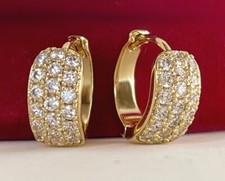 Luxus Ohrringe Creole Zirkonia