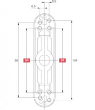 ROTO ALU Fenstergriff Getriebe Rotoline 26  WEISS 447154  ROL 26 377477