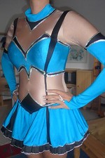 Stretch Tanzgardekleid Tanz Uniform f Funkenmariechen Gardekostüm Gr. 154