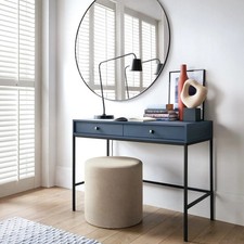 Schminktisch Bari 104cm Frisiertisch Konsole 2 Schubladen Metallgestell Modern