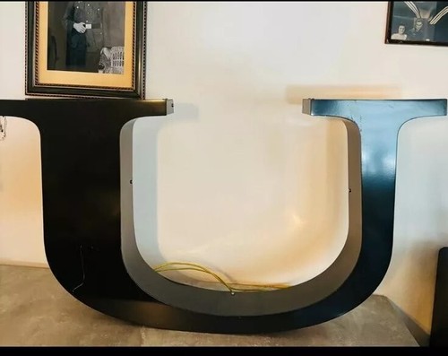 Vintage leuchtbuchstabe in - leuchtbuchstabe, "u"in