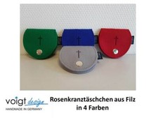 ROSENKRANZ Etui FILZ Täschchen Tasche Religion Christentum Katholisch (4 Farben)