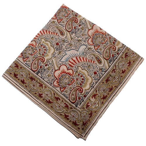 Kalamkari tuch 55x55cm - kalamkari, rot