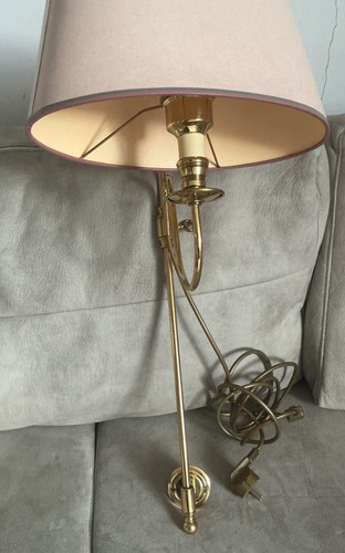 Vintage wandlampe messing glas - vintage, messing/glas
