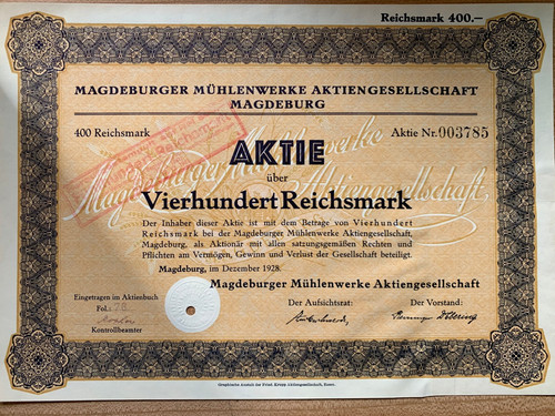 Magdeburger mühlenwerke - magdeburger, ag