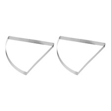 2x Törtchenring 7,87" Edelstahl Fächerförmig Antihaft Backwerkzeug