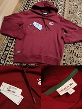 Lacoste Pullover Kapuze Weinrot Burgurrot Gr.S Neu Mit Etikett Hoodie 