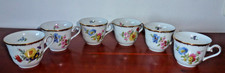 6 florale Tassen mit Goldrand Kronester Bavaria Porzellan