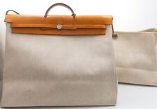 HERMES HERBAG CABAS GM TASCHE TOILE H REISETASCHE WEEKENDER TRAVEL BAG BOSTON XL