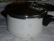 SILIT Sicomatic-S Schnellkochtopf 22 cm aus Emaille, Silitherm Energiesparboden