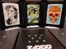 Zippo  Lighter 3er Set: DEATH