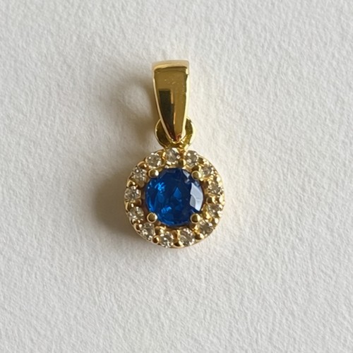 14k gold blau - gold, halo