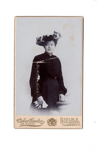 Cdv foto feine dame benannt - foto,