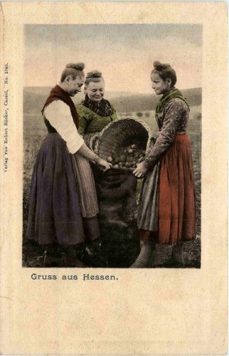 Gruss aus hessen tracht - hessen,