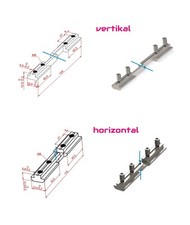 PV Solar Aluschienen Steckverbinder mit Gelenk vertikal oder horizontal