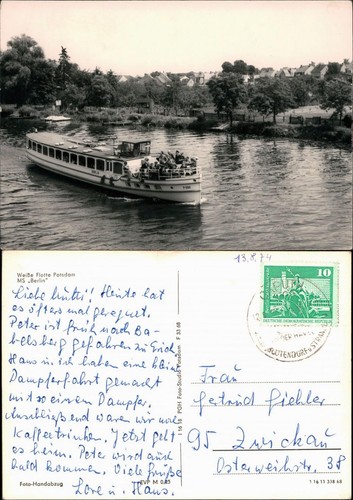 Ansichtskarte potsdam weiße - ansichtskarte,