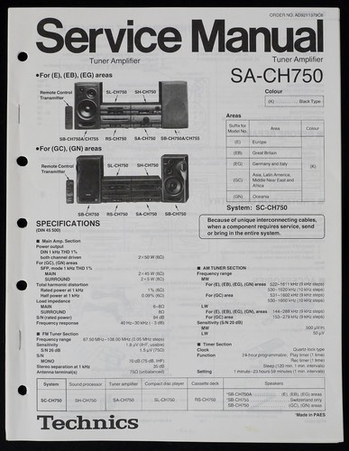 Original technics ch750 - technics, sa-ch750