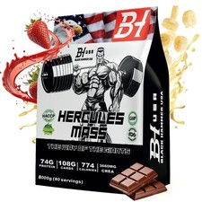 MASS Gainer HERCULES 8kg-4kg Weight Gainer für Muskelaufbau-Black Hammer USA