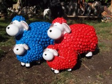 Schaf bunt farbige  blau Schaf