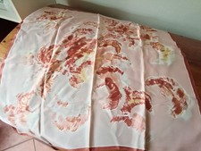 Vintage Satin Tuch Schal braun