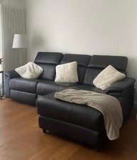 Couch Kunstleder gebraucht schwarz
