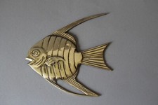 Skalar Fisch Messing Wandbehang Wanddekoration Wandschmuck