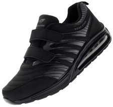 Herren Damen Sportschuhe Turnschuhe Laufschuhe Sneaker Klettverschluss Schwarz