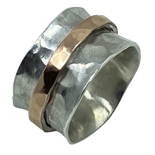 Breiter bicolor silberring mit - breiter,