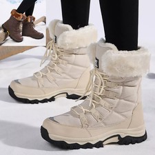 Damen Barfußschuhe Wanderschuhe Trekkinschuhe Winter Warme Bequem Winterstiefel