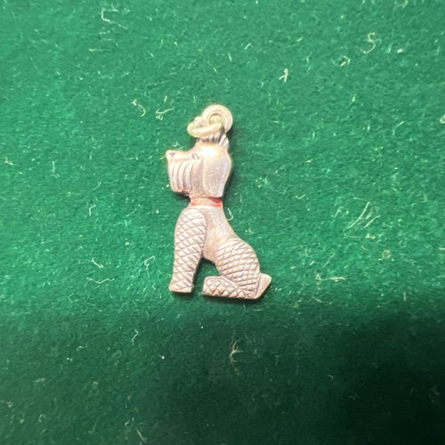 Vintage silber anhänger - anhänger, hund