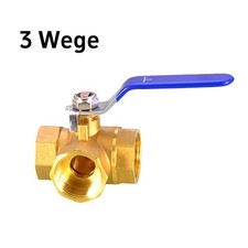 3 Wege Kugelhahn aus Messing