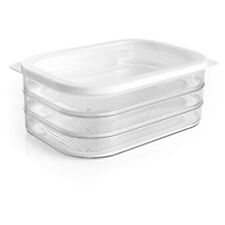 GOURMETmaxx Aufschnittboxen Kühlschrank mit Deckel 3 Lagen 3 x 550 ml Wurst Käse