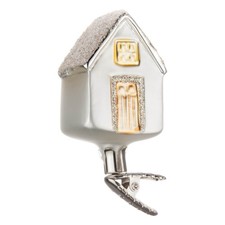 Christbaumkugel Figur "Winterhaus" Christbaumschmuck Glas Weihnachten