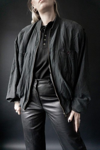 Blouson seide schwarz xl - blouson,