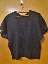 Damen Strick Weste Schwarz