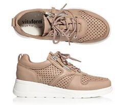 VITAFORM Damen-Sneaker Softnappa perforiert seitl. Reißverschluss Sohle Gr.38 TP