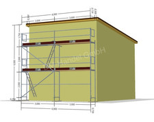 6 x 6 m Alu Fassadengerüst m