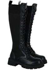 SCHNÜRSTIEFEL AUS STRETCH +