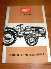 Agria 4800 Betriebsanleitung Anleitung Handbuch BA französische Ausgabe
