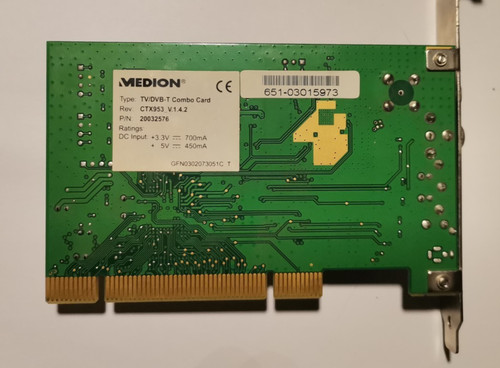 Medion dvb combo card - tv,